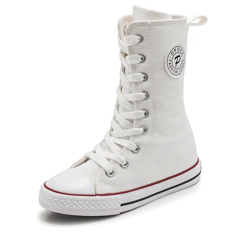 Autumn Canvas Shoes Girl Boots 2024 High-top Boys Boots