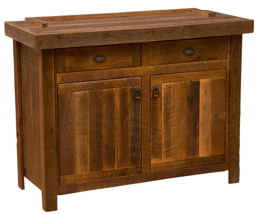 Barnwood Buffet w/Antique Oak Top - 48-inch