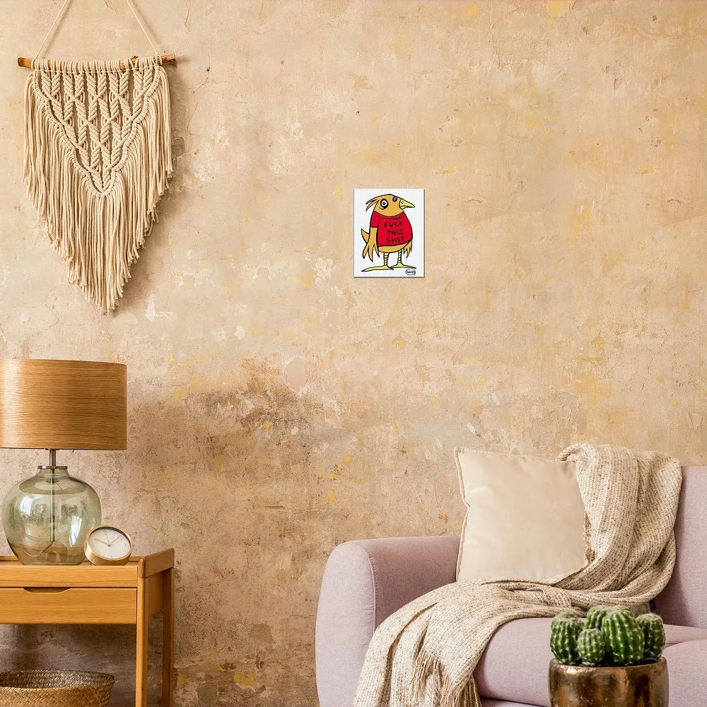 Bird on a Shirt Canvas Giclee Print Featuring Original Art by Seattle Mural Artist Ryan Henry Ward