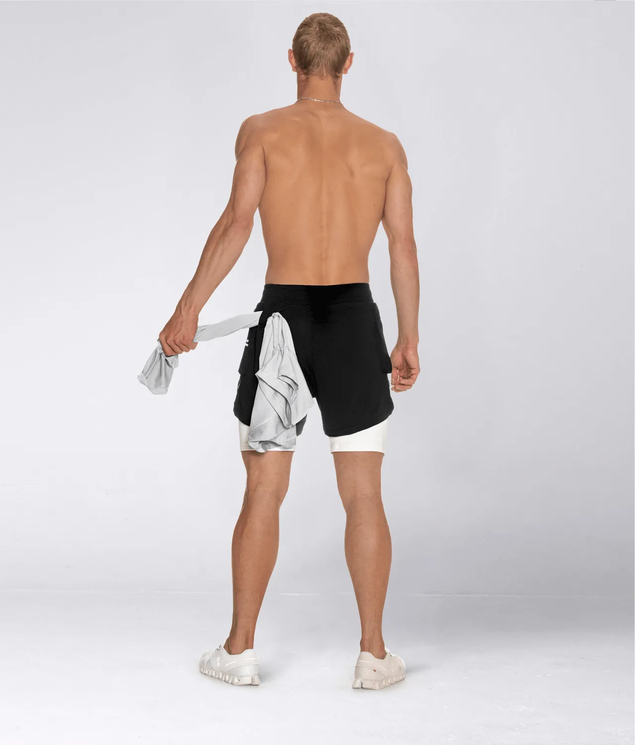 Born Tough Air Pro™ 2 in 1 Men 5" Cargo Crossfit Shorts with Liner Black