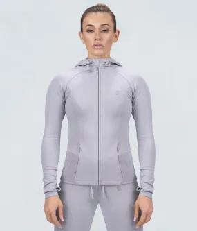 Born Tough Contoured Gray Sleeve Loops Crossfit Tracksuit Hoodie for Women