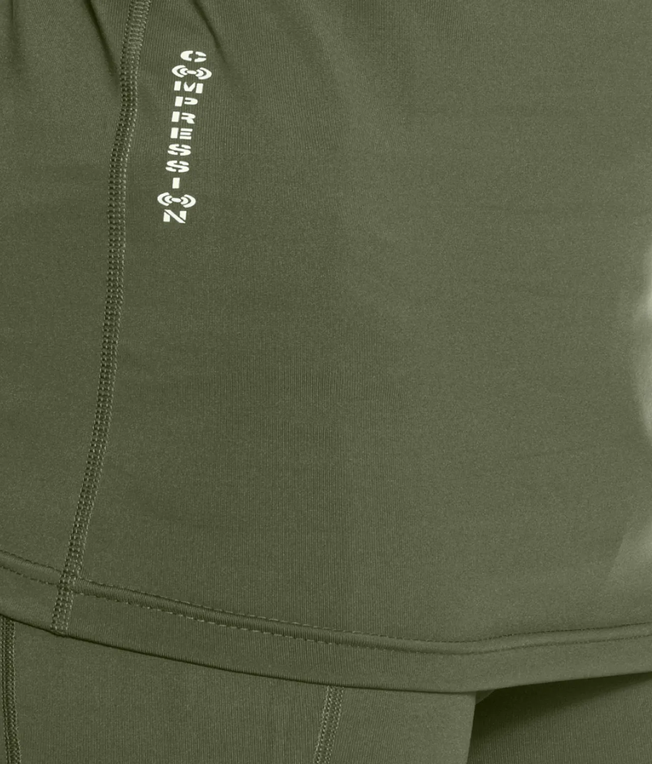 Born Tough Mock Neck Long Sleeve Compression Crossfit Shirt For Men Military Green