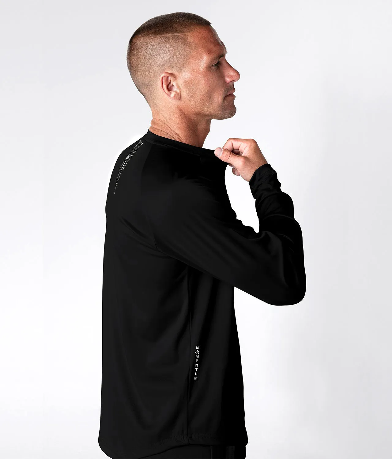 Born Tough Momentum Long Sleeve Crossfit T-Shirt For Men Black