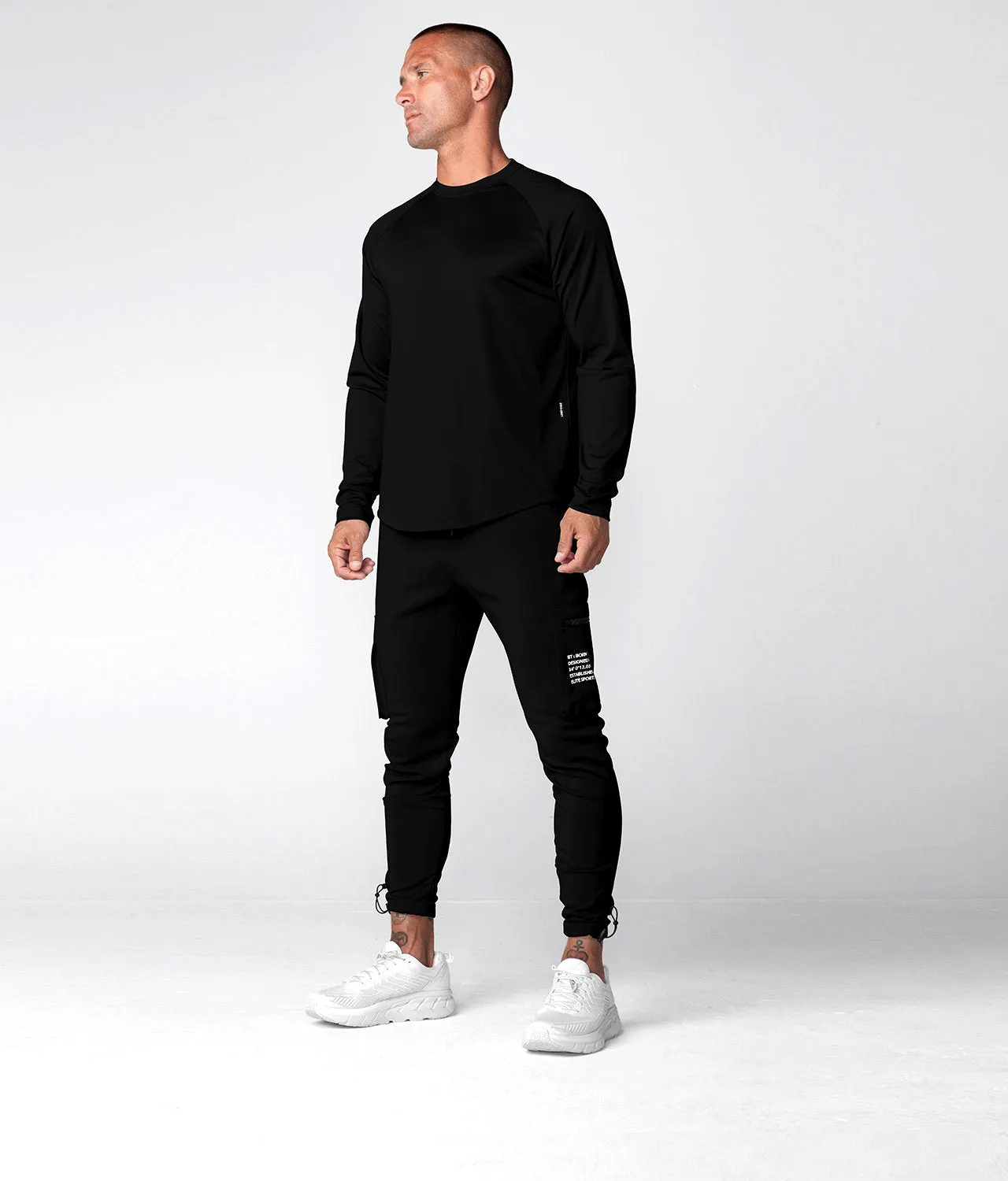 Born Tough Momentum Long Sleeve Crossfit T-Shirt For Men Black