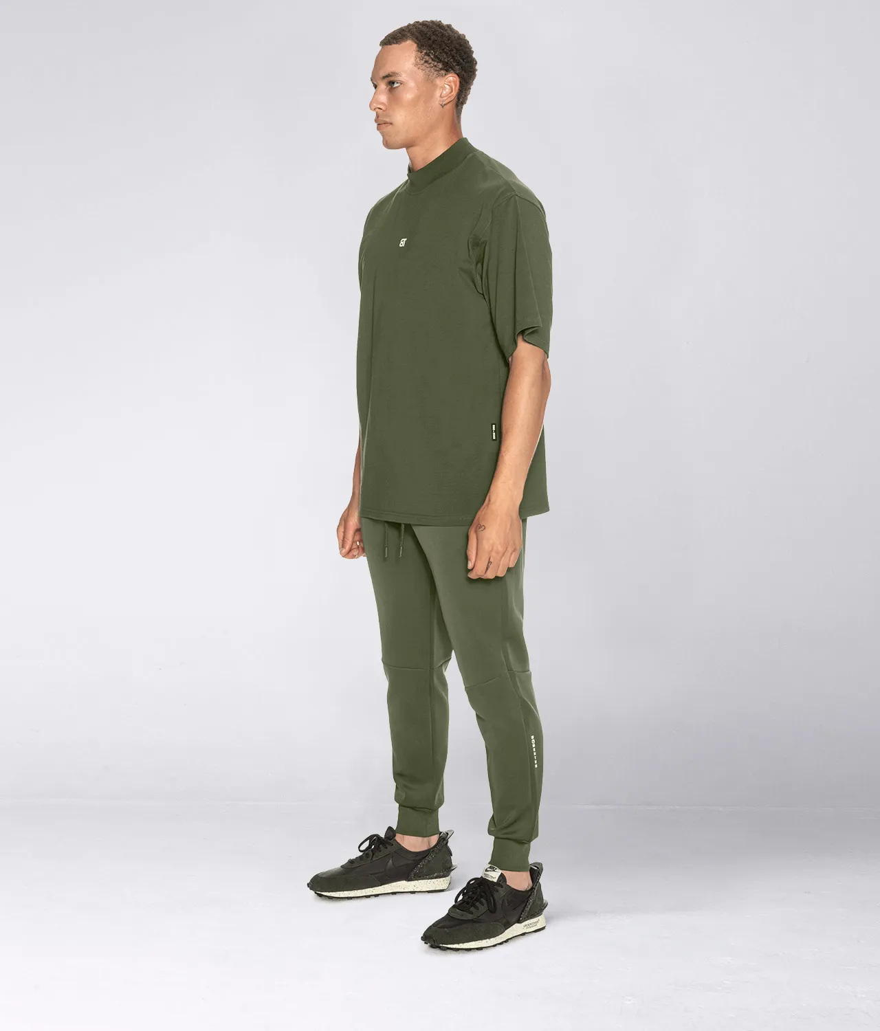 Born Tough Short Sleeve Over Size Crossfit Shirt For Men Military Green