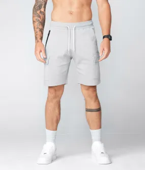 Born Tough Zippered Gray Crossfit Cargo Shorts for Men