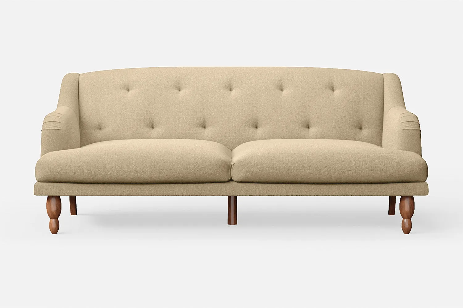 Burlington 4 Seater Sofa Beige Linen Fabric