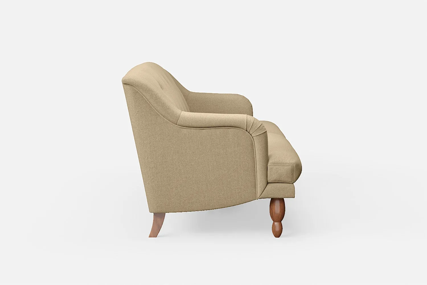 Burlington 4 Seater Sofa Beige Linen Fabric