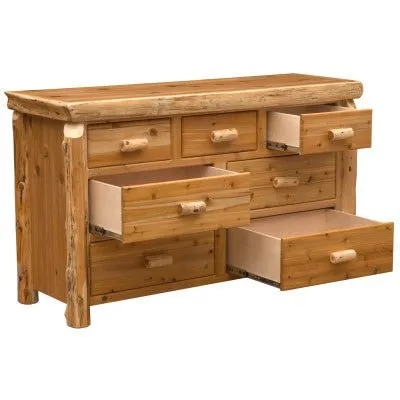 Cedar Log 7-Drawer Dresser