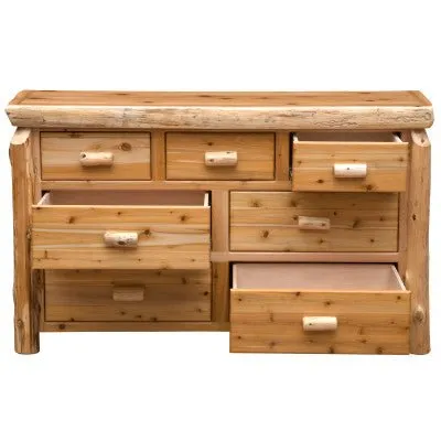Cedar Log 7-Drawer Dresser