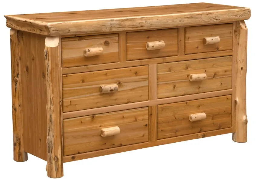 Cedar Log 7-Drawer Dresser