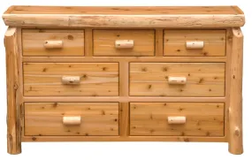 Cedar Log 7-Drawer Dresser