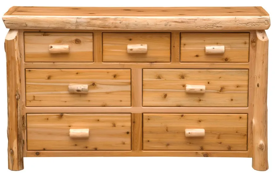 Cedar Log 7-Drawer Dresser