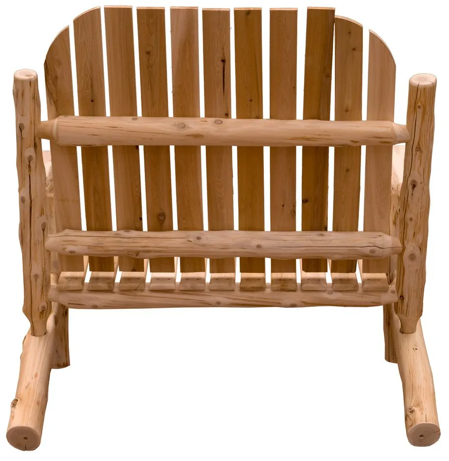 Cedar Log Two-Person Adirondack Chair