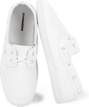 CHINMOON Men's Penny Loafers Slip-Ons Casual Boat Driving Walking Shoes Waterproof PU Footwear