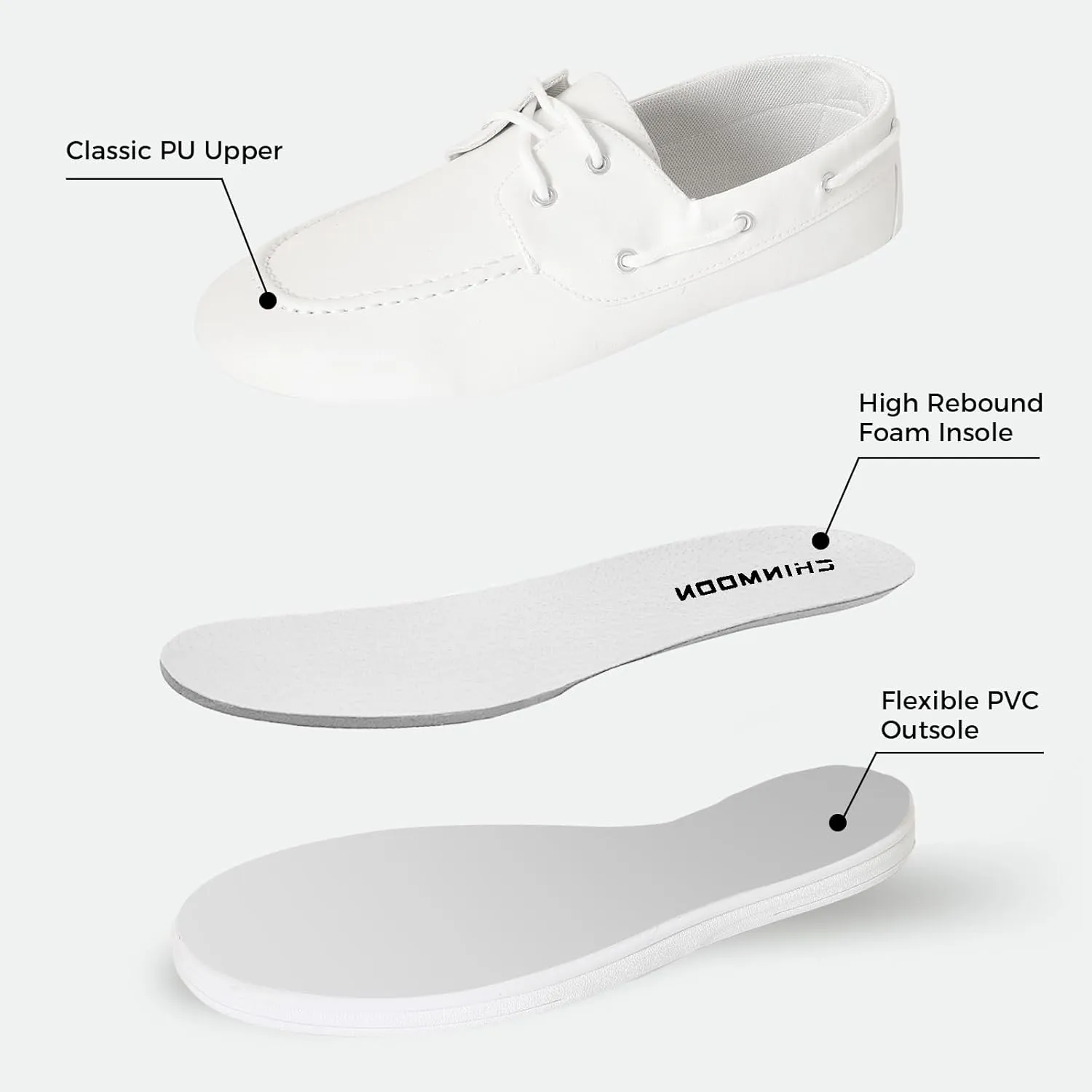 CHINMOON Men's Penny Loafers Slip-Ons Casual Boat Driving Walking Shoes Waterproof PU Footwear