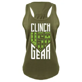 Clinch Gear - USA - Racerback Tank - Military Green