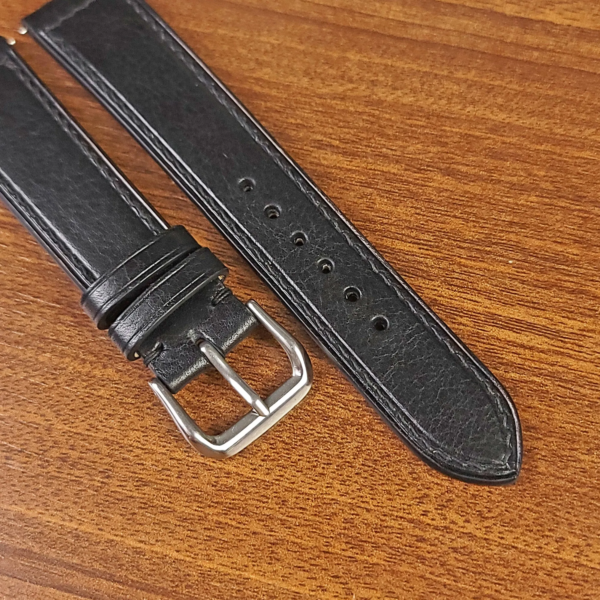 Custom Luxury Black Vachetta Leather Watch Bands