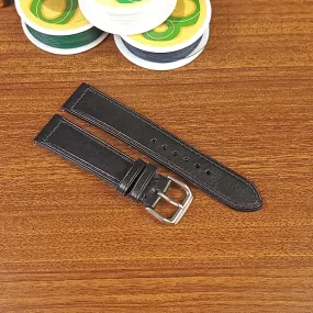 Custom Luxury Black Vachetta Leather Watch Bands