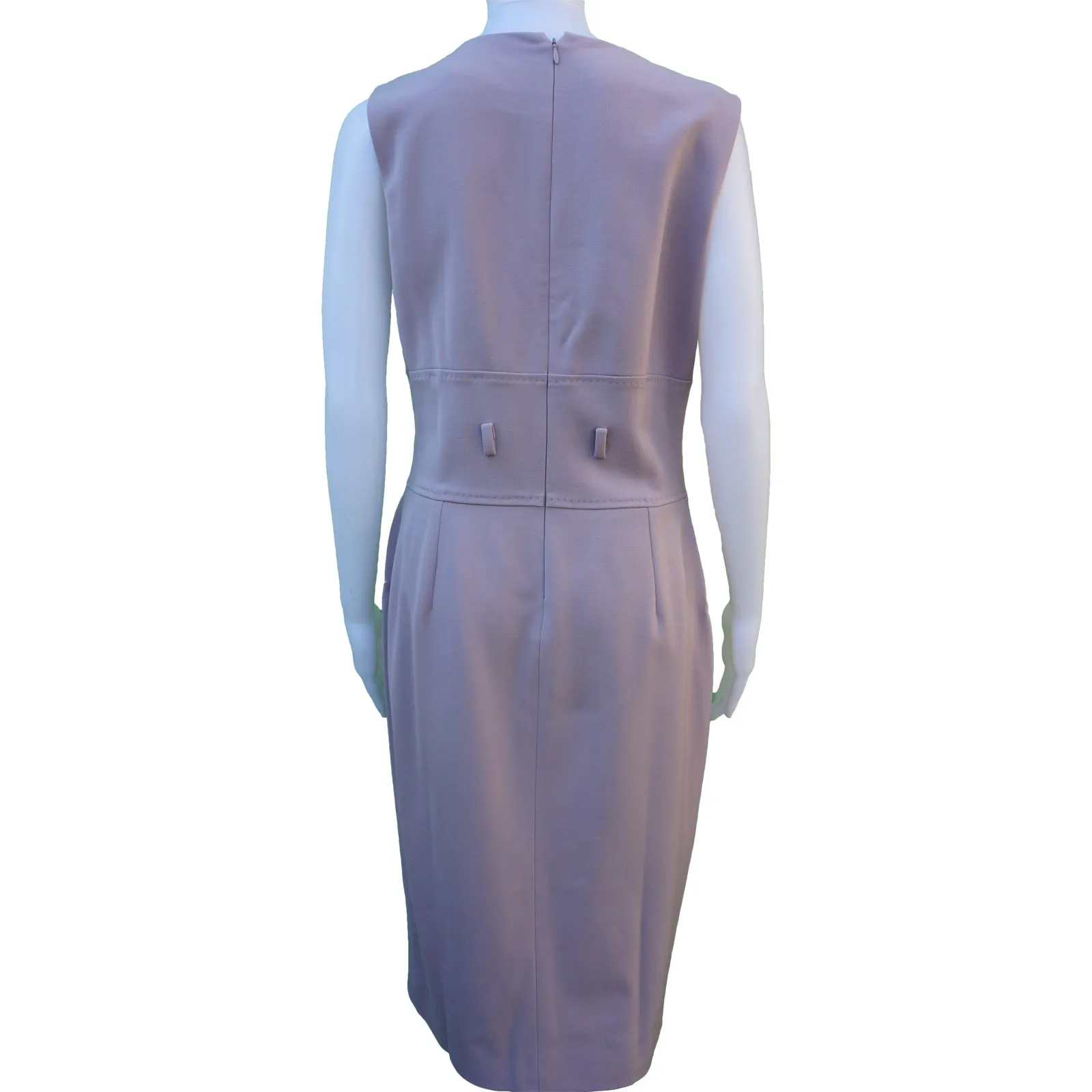 DOLCE & GABBANA STRETCH WOOL SLEEVELESS DRESS