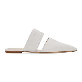 Fendi White Forever Fendi Sabot Mules