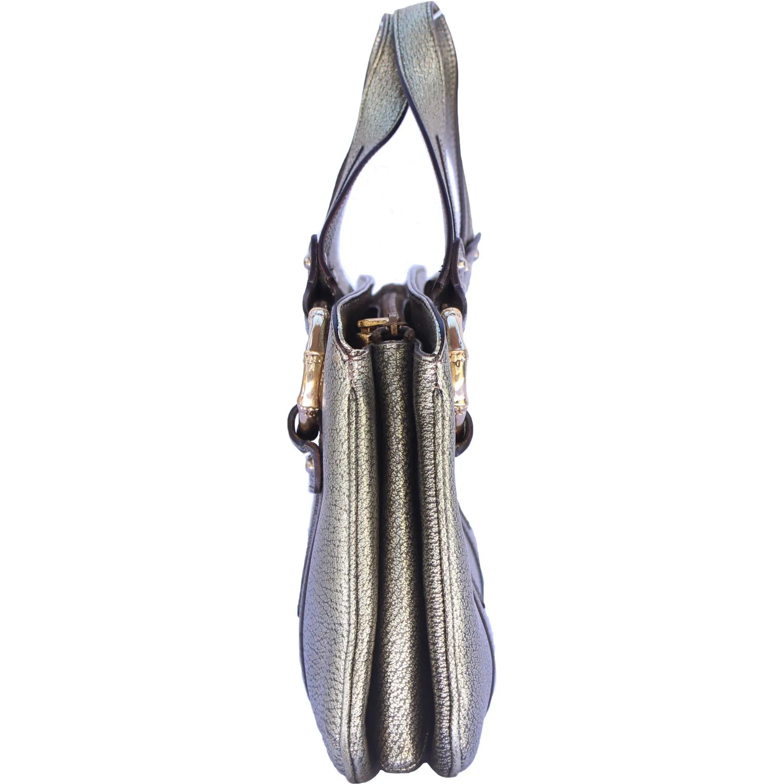GUCCI BAMBOO RING LEATHER BAG