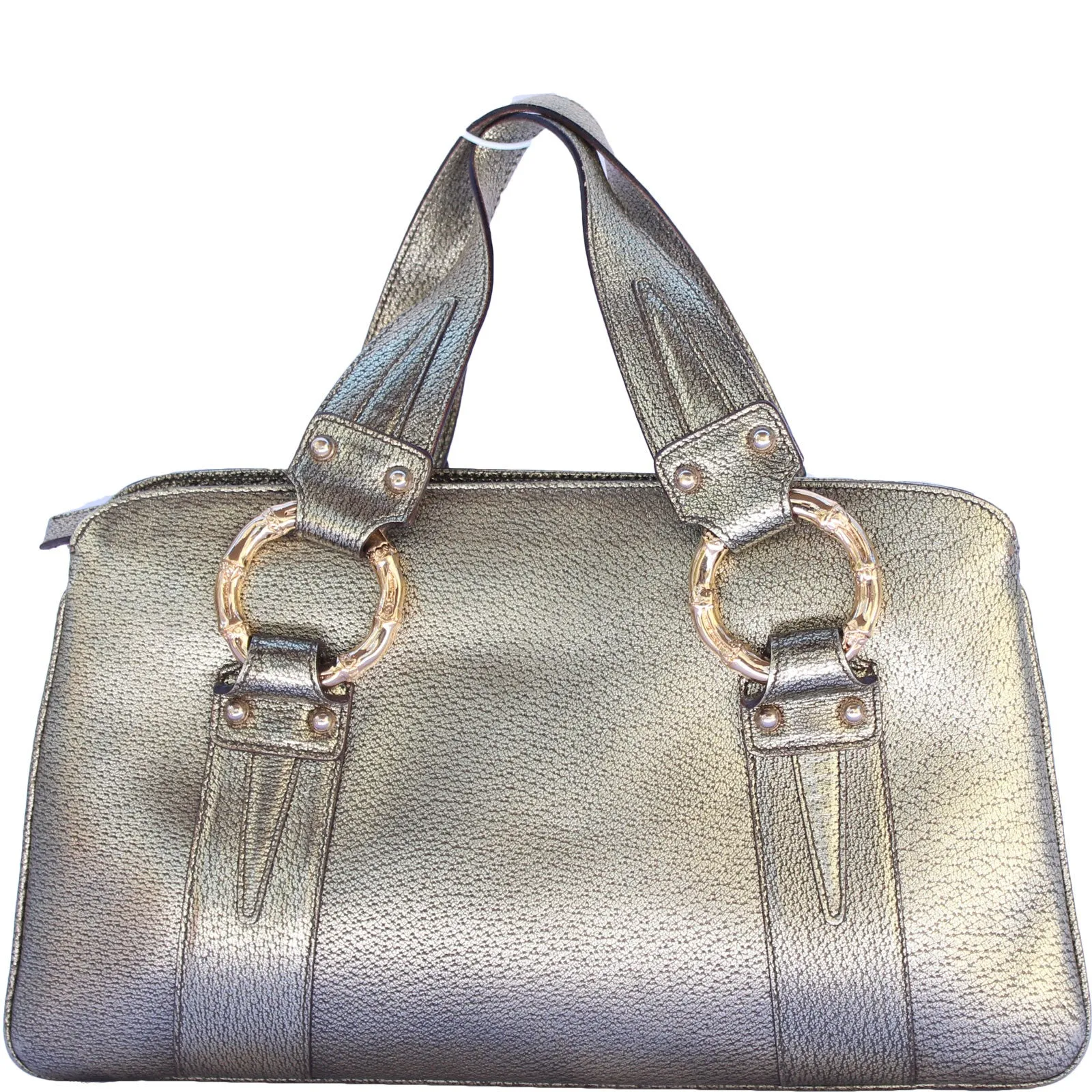 GUCCI BAMBOO RING LEATHER BAG