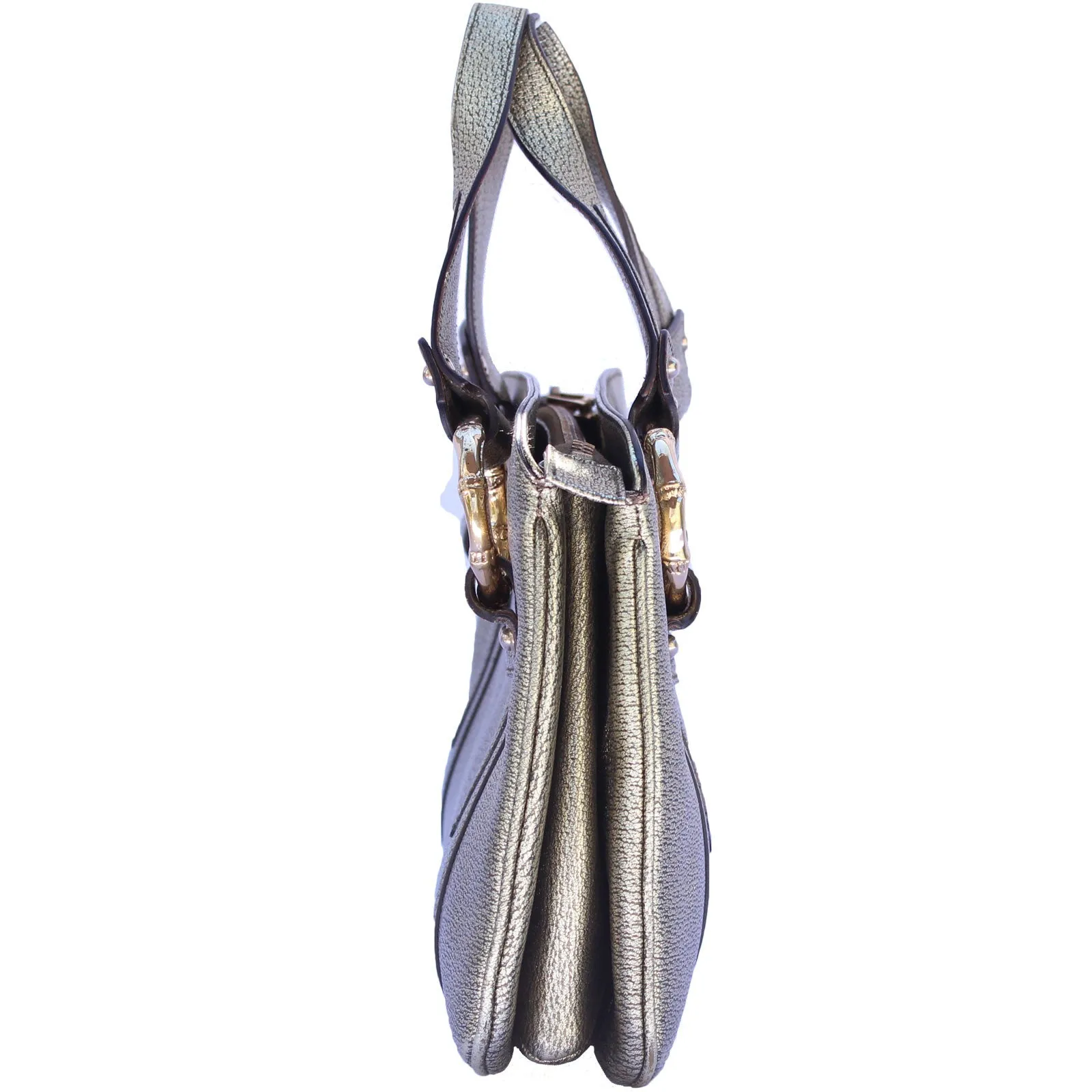 GUCCI BAMBOO RING LEATHER BAG