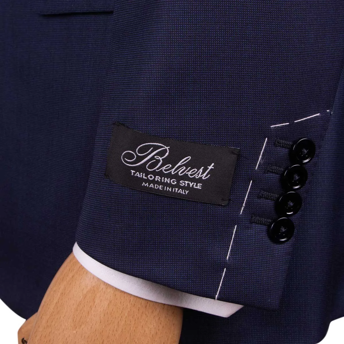Handcrafted Navy Wool Super 160s Suit