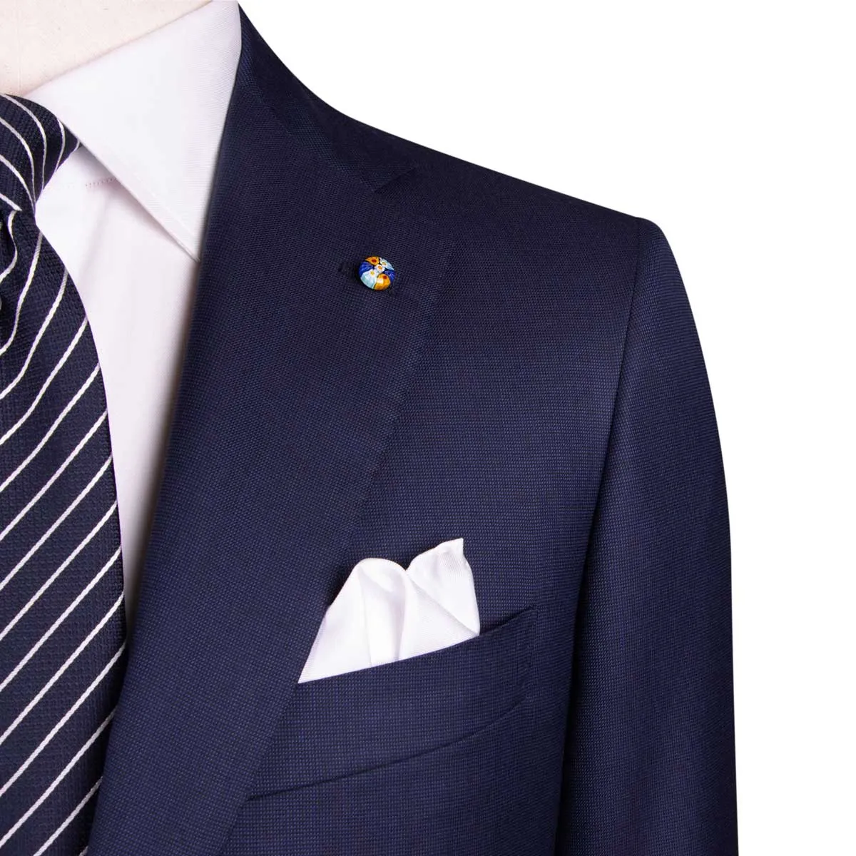 Handcrafted Navy Wool Super 160s Suit