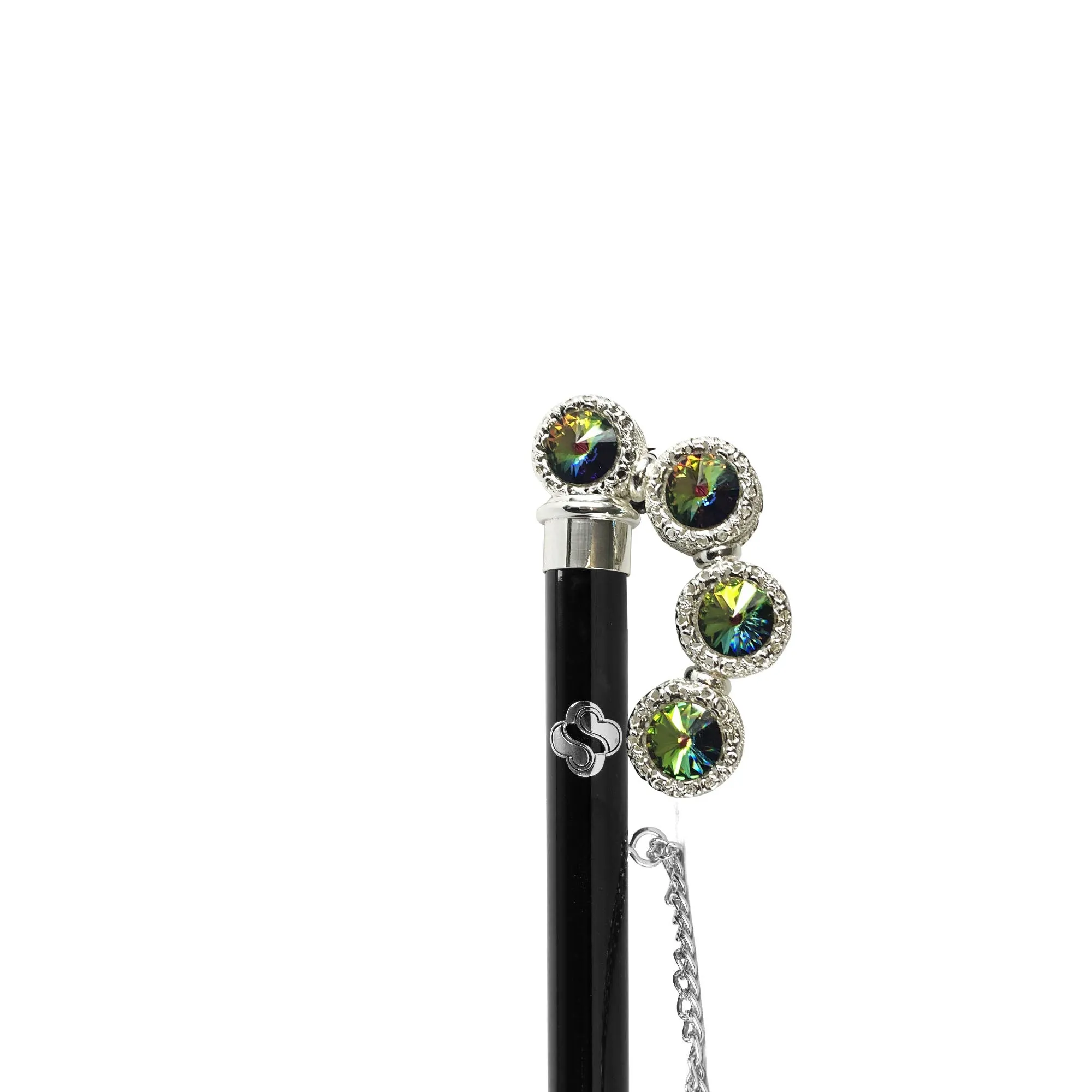 Handcrafted Shoehorn with multicolor crystals