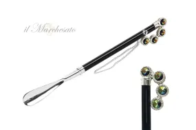 Handcrafted Shoehorn with multicolor crystals