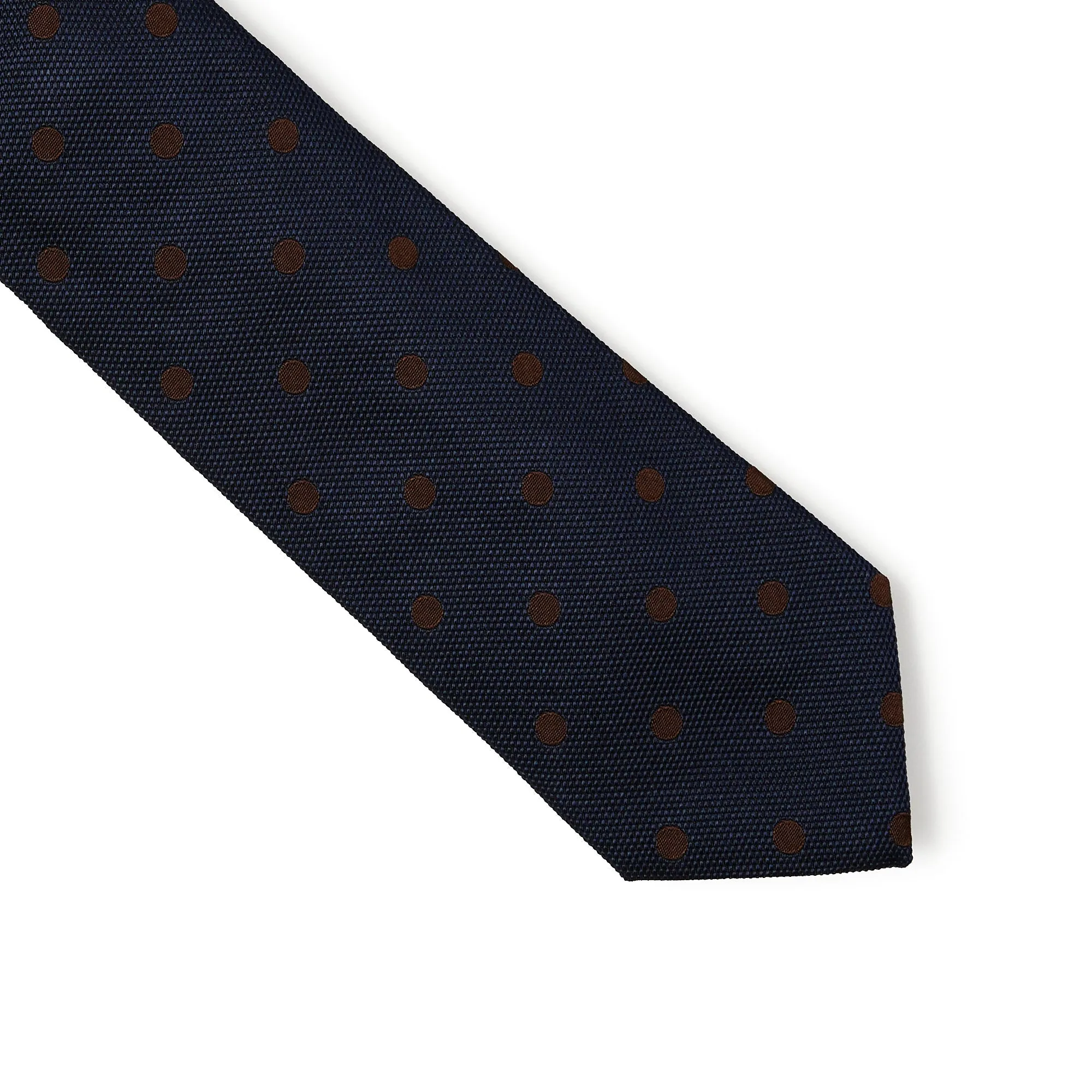 HENRY SARTORIAL 3 Fold Zeus Collection Tie NAVY/BROWN