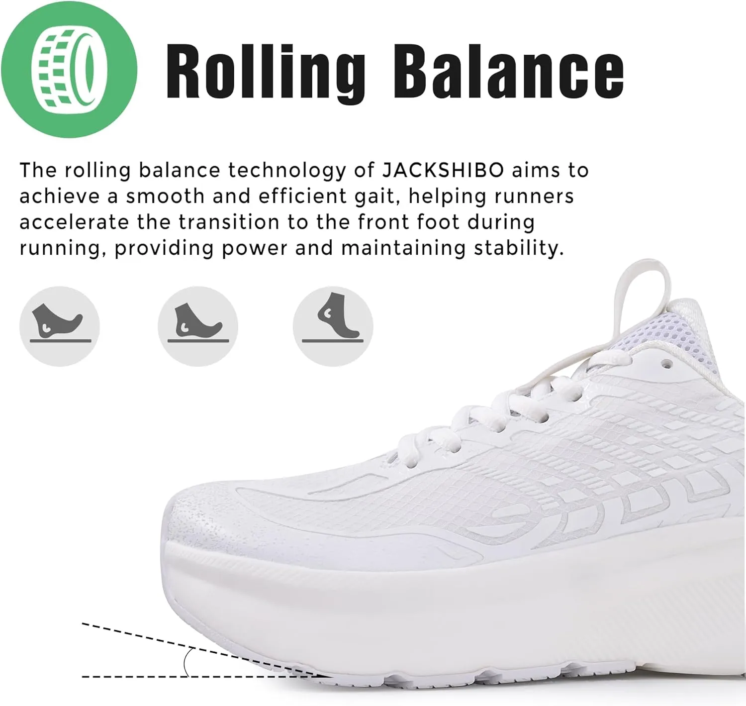 JACKSHIBO Wide Toe Box Men's Running & Tennis Athletic Gym Workout Cross Training Sneakers - Cushioned Memory Foam Thick Zero Drop Sole