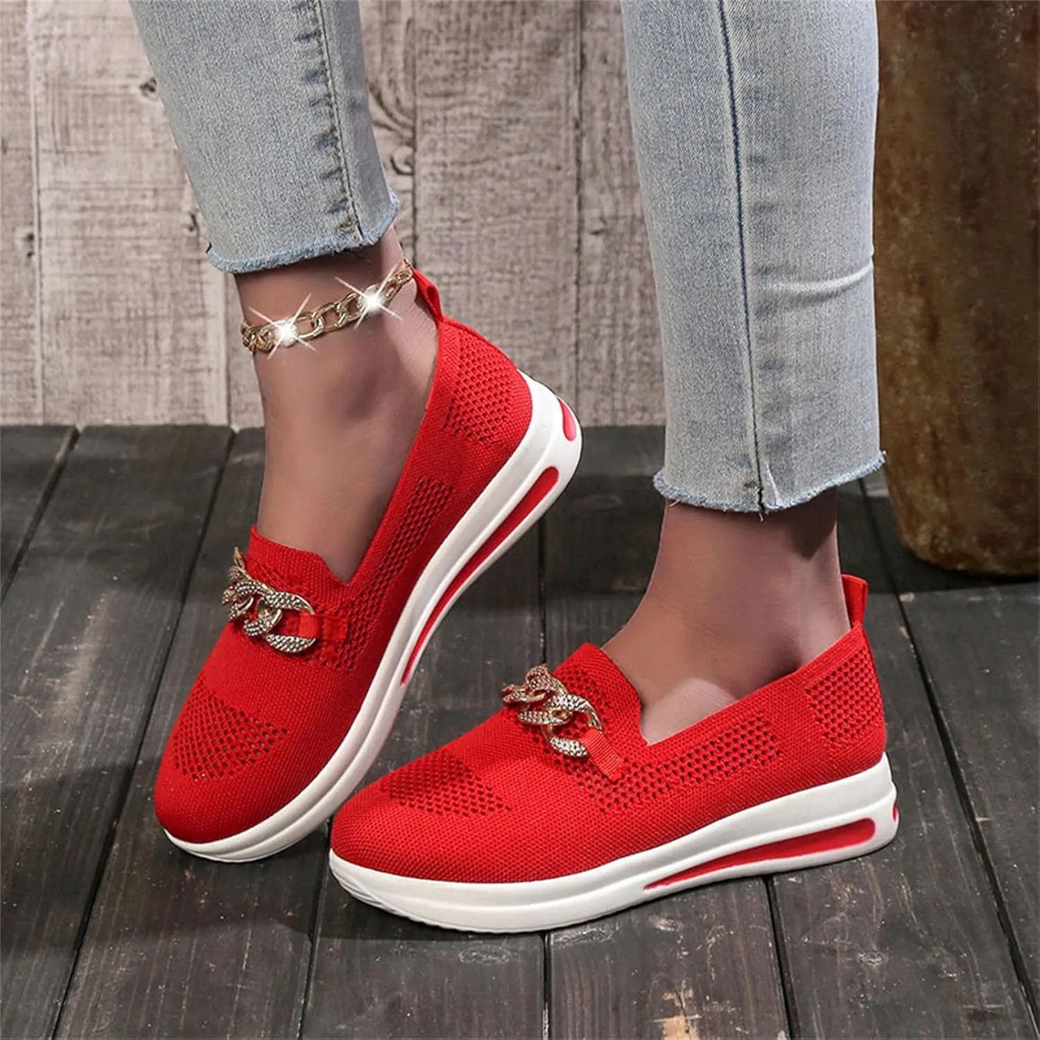 Loafers for Women Trendy Orthopedic Shoes Wide Sneakers Breathable Mesh Walking Shoes Lightweight Running Sneakers