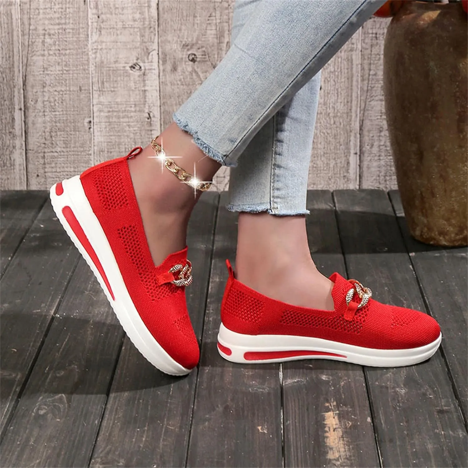 Loafers for Women Trendy Orthopedic Shoes Wide Sneakers Breathable Mesh Walking Shoes Lightweight Running Sneakers