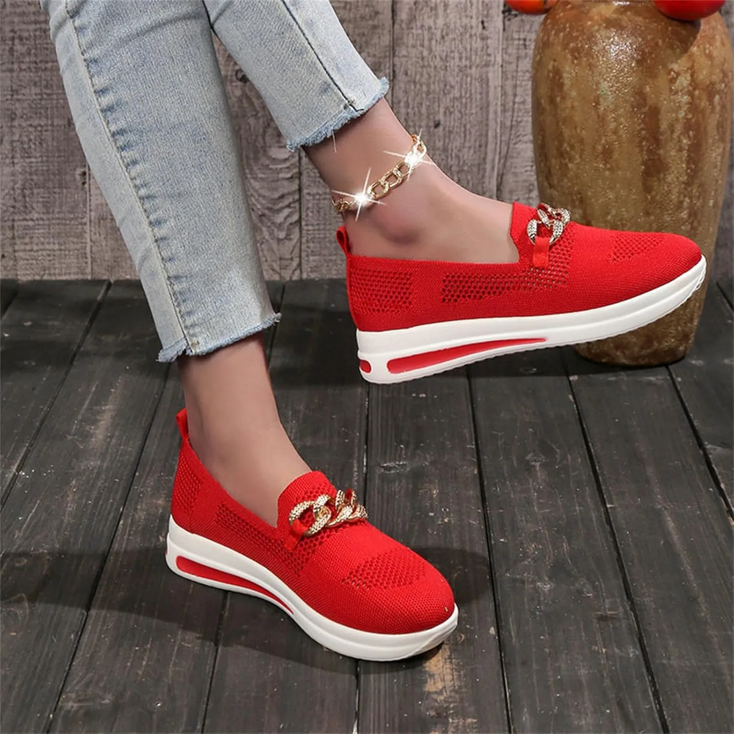 Loafers for Women Trendy Orthopedic Shoes Wide Sneakers Breathable Mesh Walking Shoes Lightweight Running Sneakers