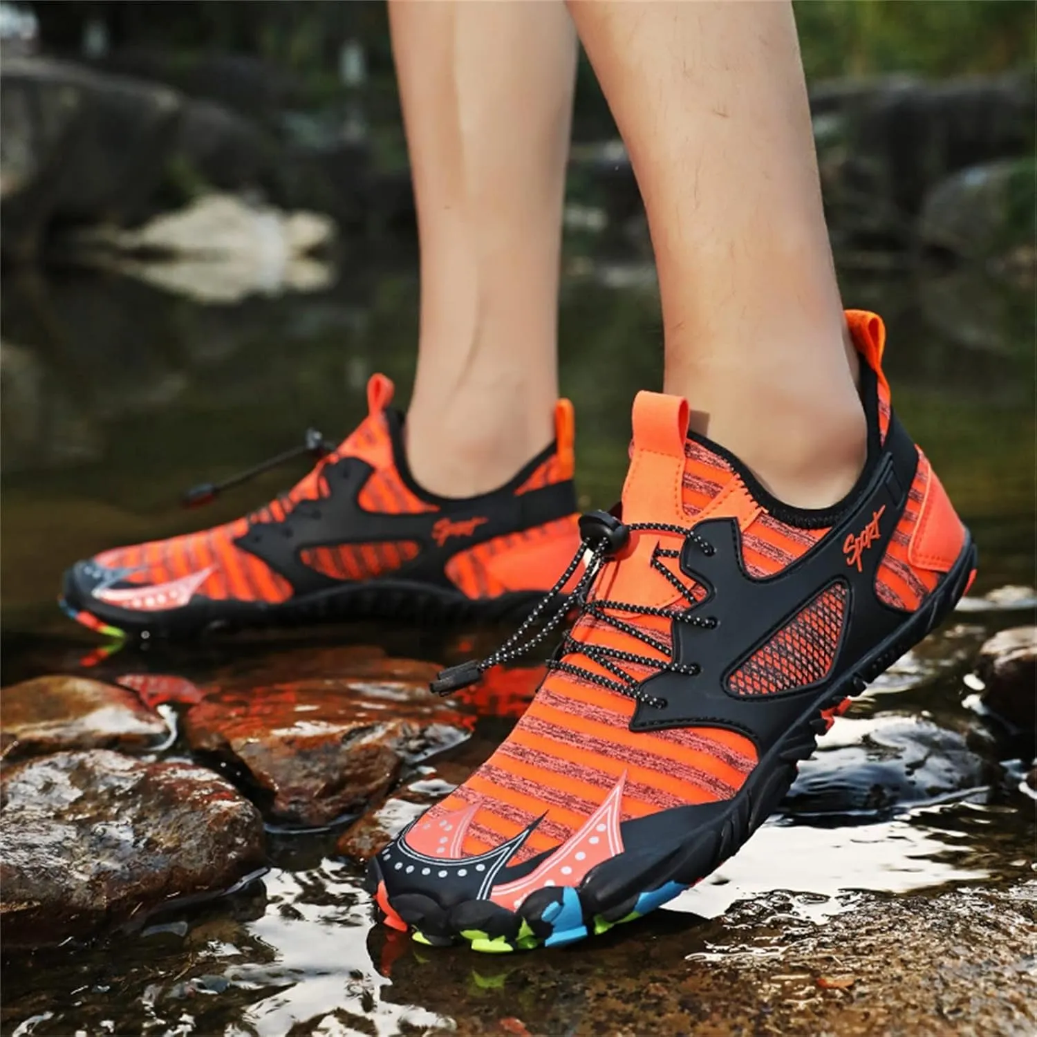 Mens Womens Quick Dry Water Shoes Barefoot Aqua Beach Swim Pool Shoes Non Slip Outdoor Sports Hiking Surf Yoga Lightweight Footwear