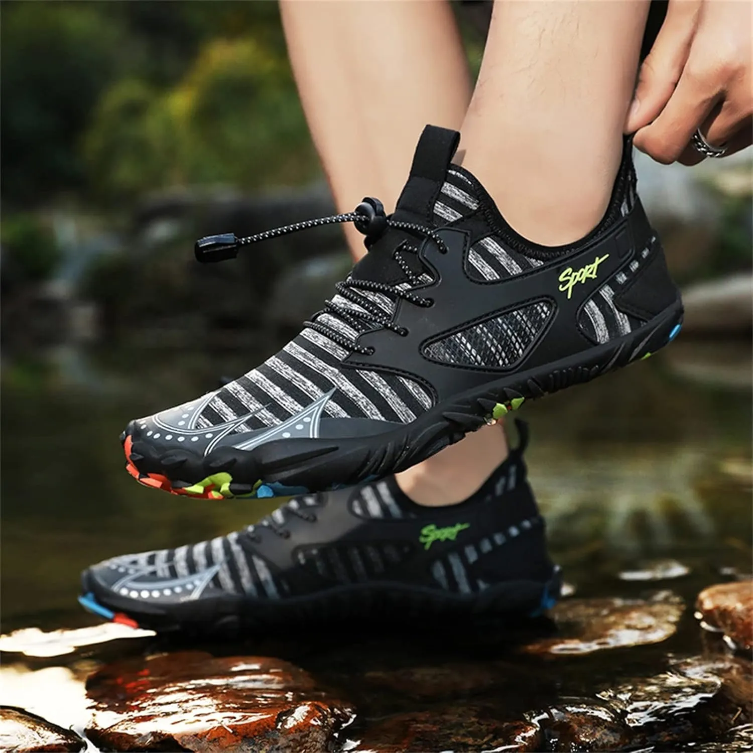 Mens Womens Quick Dry Water Shoes Barefoot Aqua Beach Swim Pool Shoes Non Slip Outdoor Sports Hiking Surf Yoga Lightweight Footwear