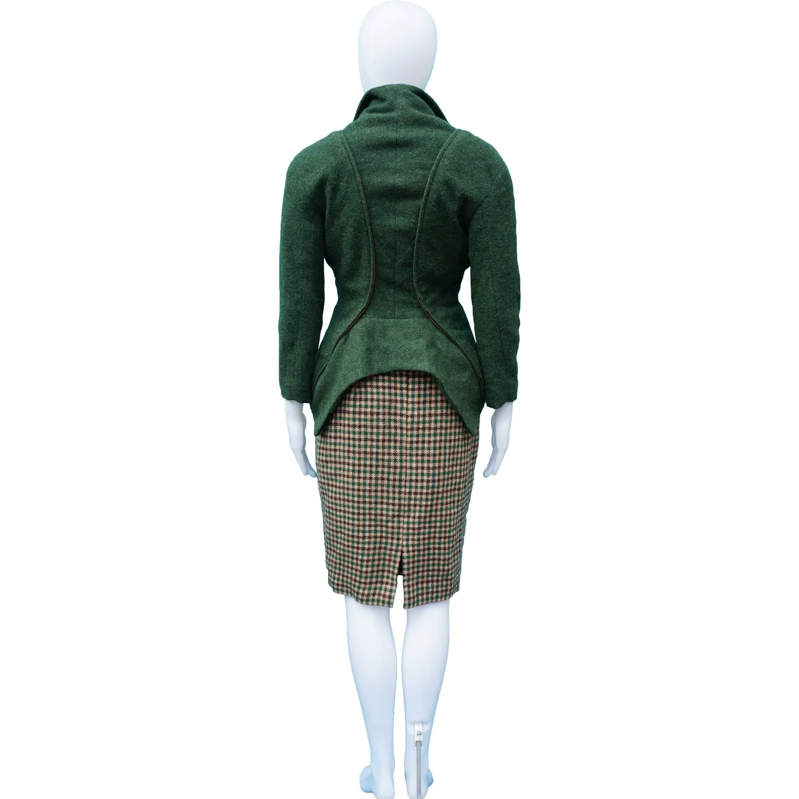 NL GREEN TWEED WOOL 3 PIECE SUIT