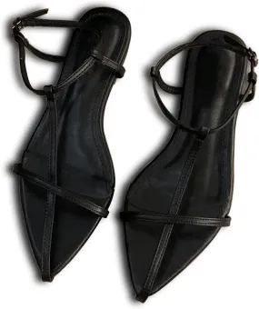 N.N.G Women Flat Sandals Dressy Srtappy Slingback Mules Cute Evening Vegan Leather Gladiator Designer Pretty Casual Pointed Open Toe