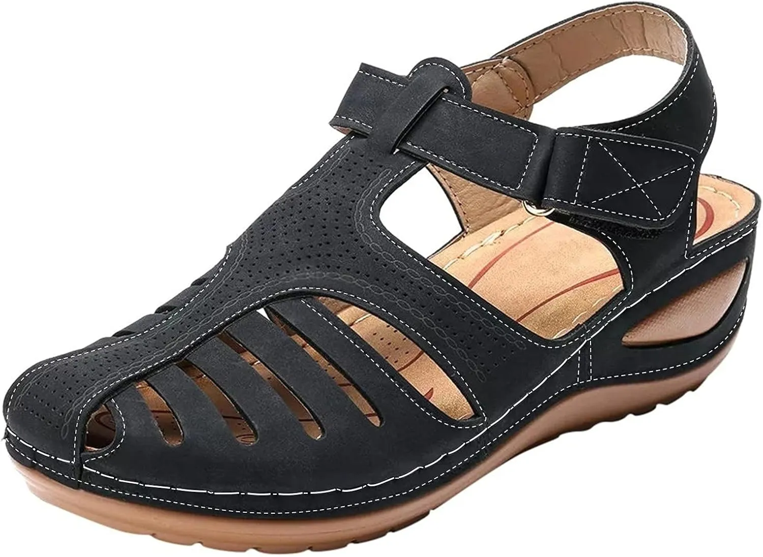 Orthopedic Wide Width Heels for Women Sexy Flat Sandals Women Party Club Night Shoes Womens Summer Sandals Size 6 Cute Black Sandals Plantar Fasciitis Sandals for Women Wide Ankle Sandals for Women