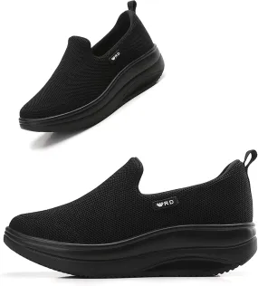 Oude Slip On Sneakers Women Comfortable | Womens Orthopedic Slip On Shoes Traveling | 2 Inch Rocker Bottom