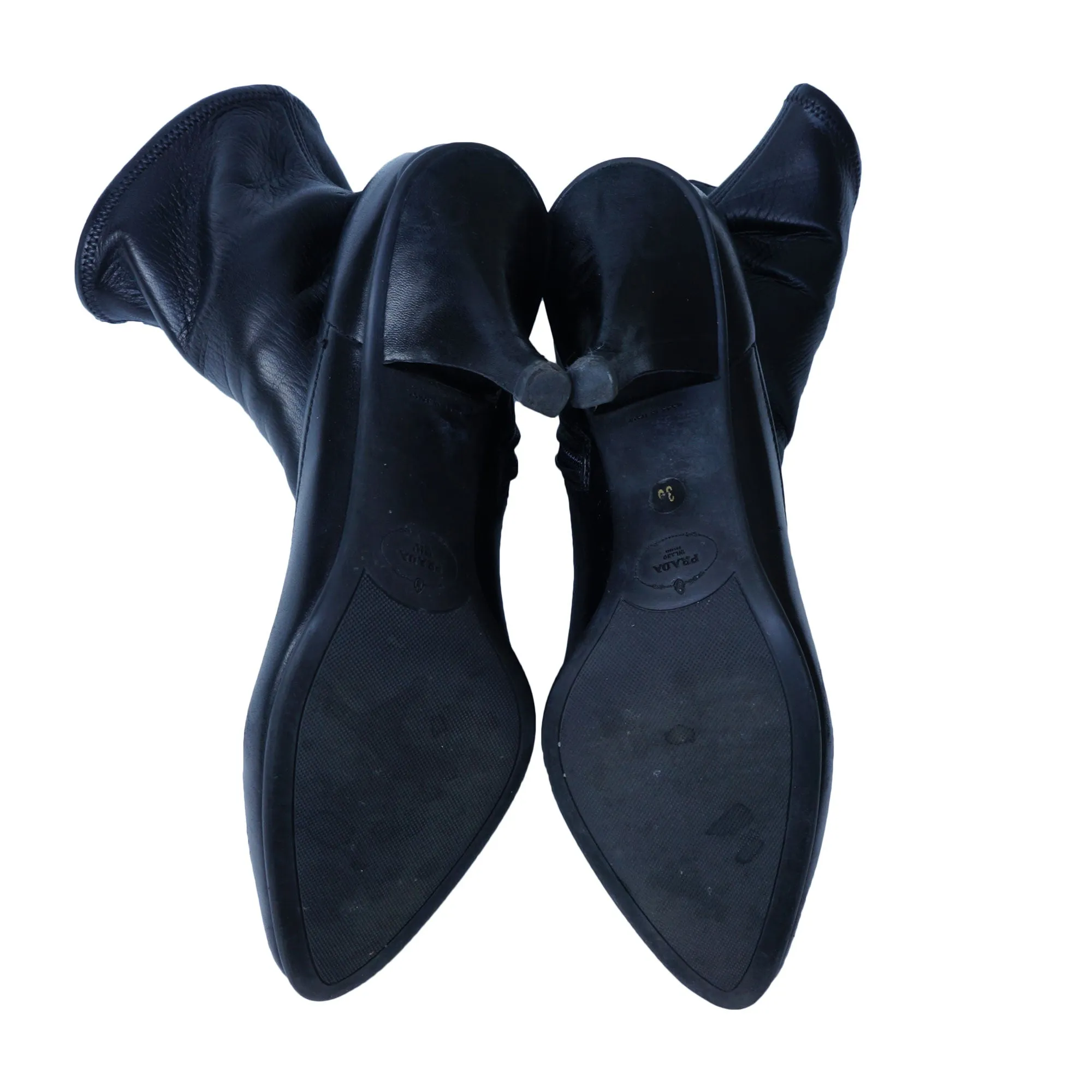 PRADA CALZATURE DONNA LEATHER ANKLE BOOT