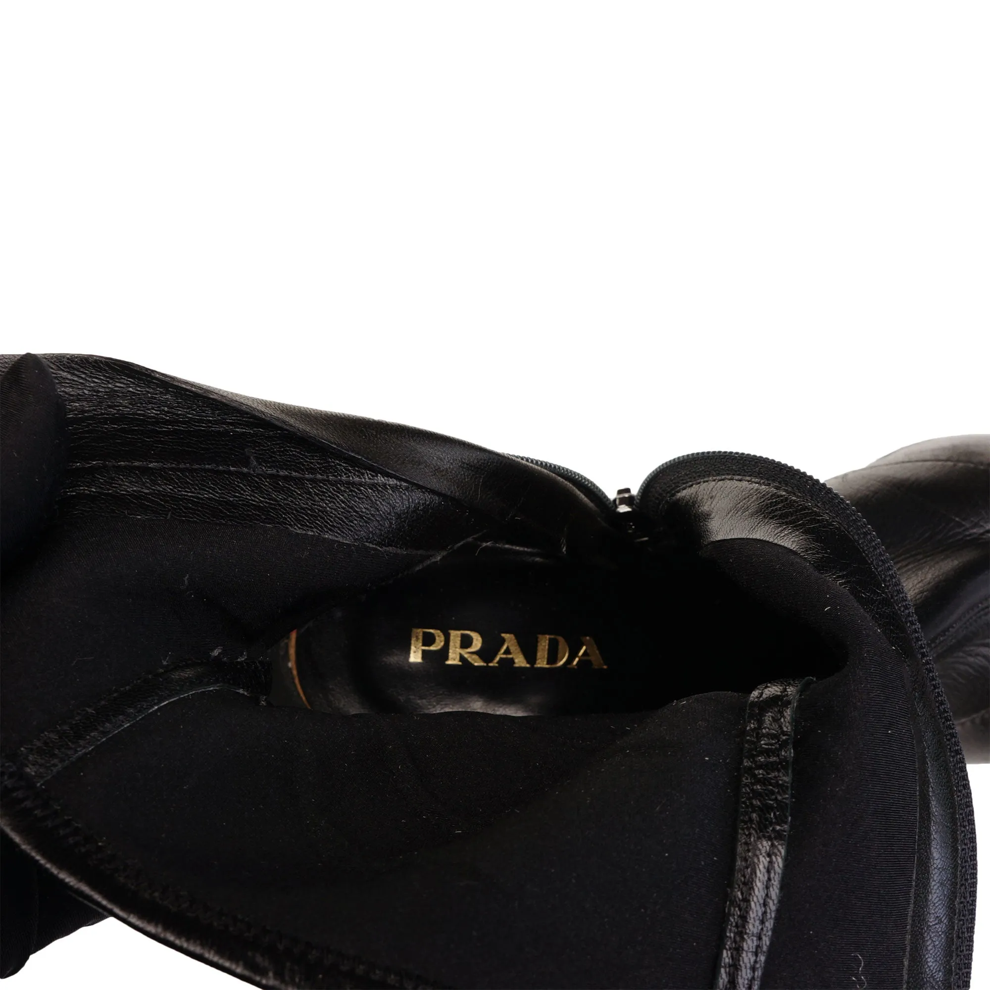 PRADA CALZATURE DONNA LEATHER ANKLE BOOT