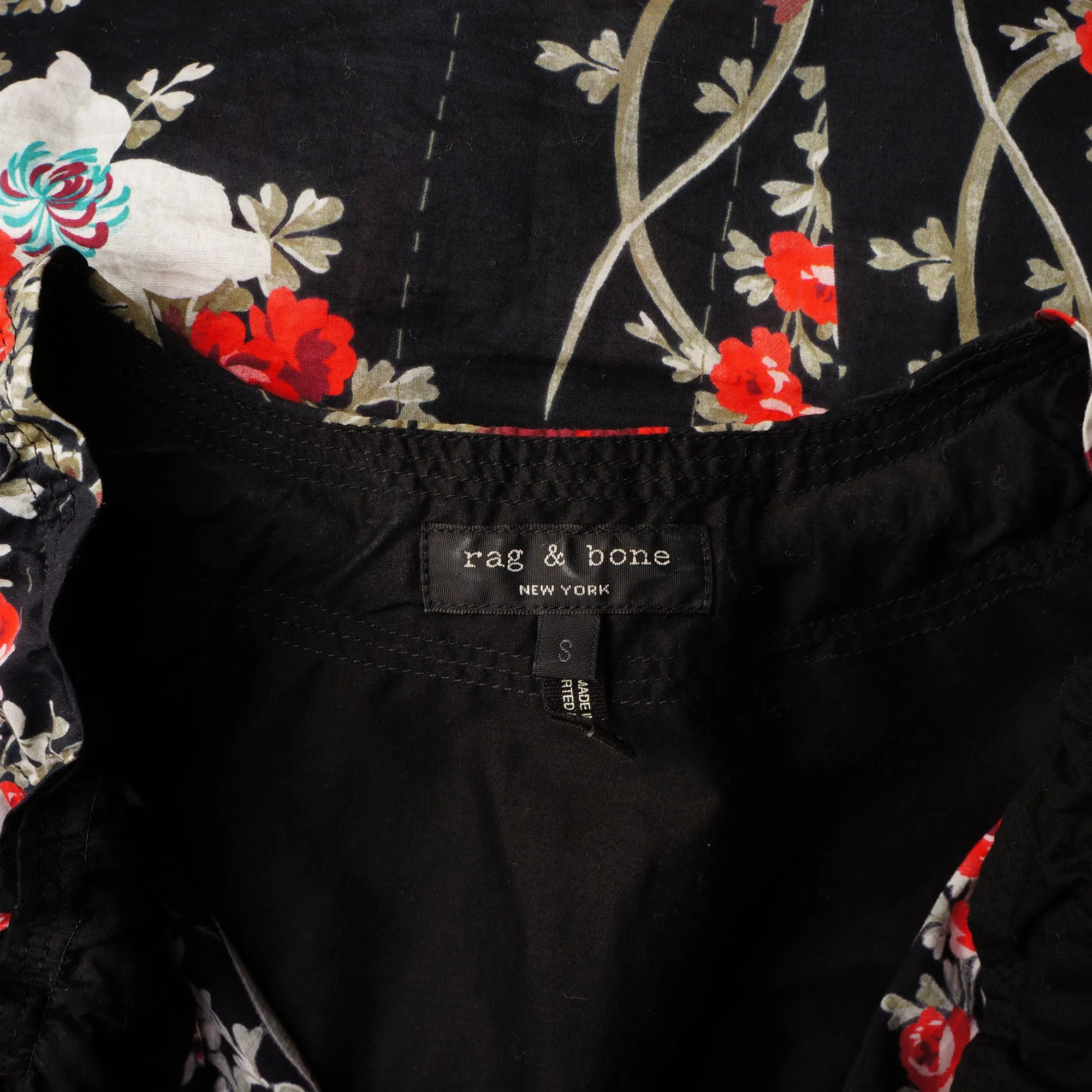 RAG & BONE FLORAL BLOUSE  TOP
