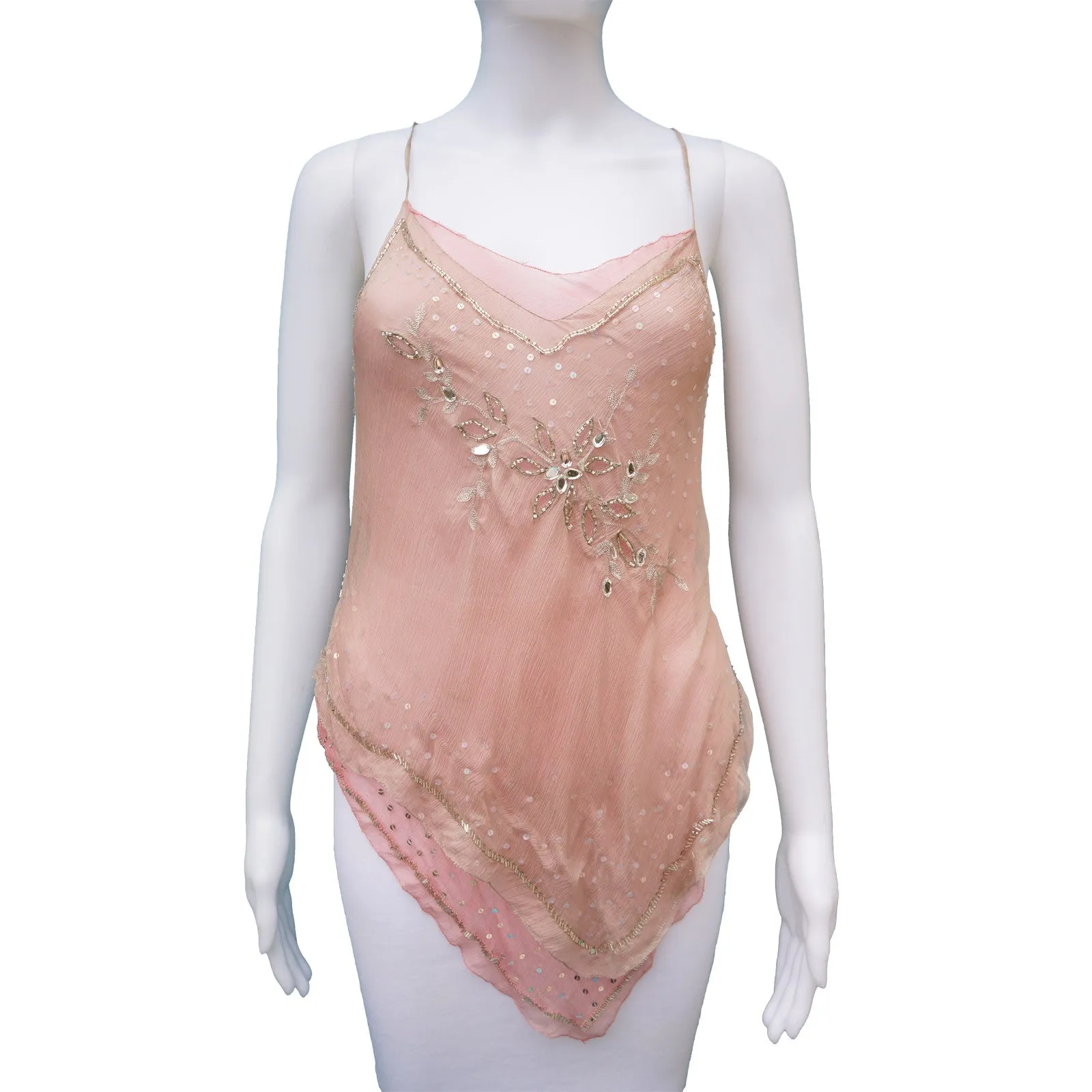 ROBERT RODRIGUEZ SEQUIN EMBELLISHED CAMISOLE TOP