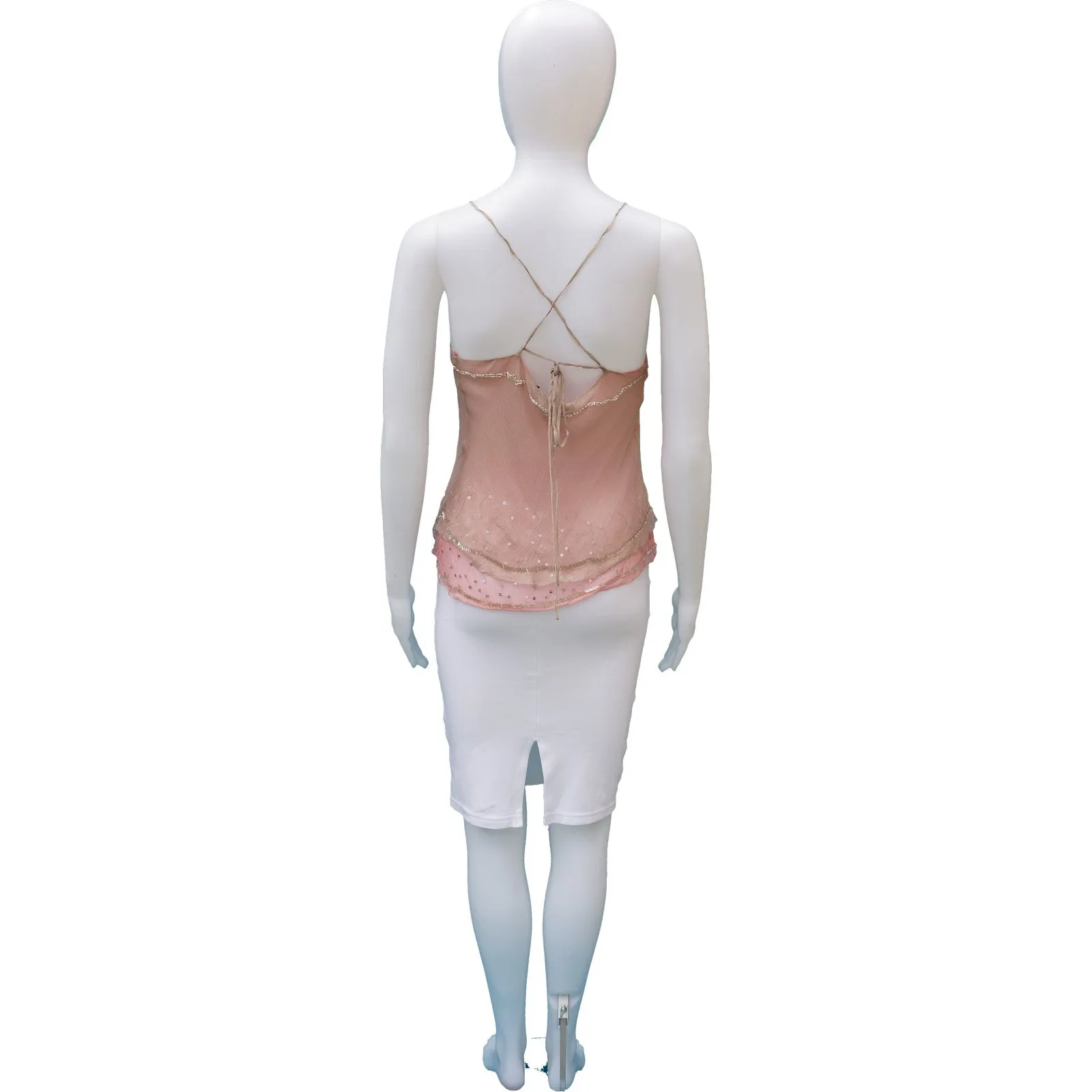 ROBERT RODRIGUEZ SEQUIN EMBELLISHED CAMISOLE TOP