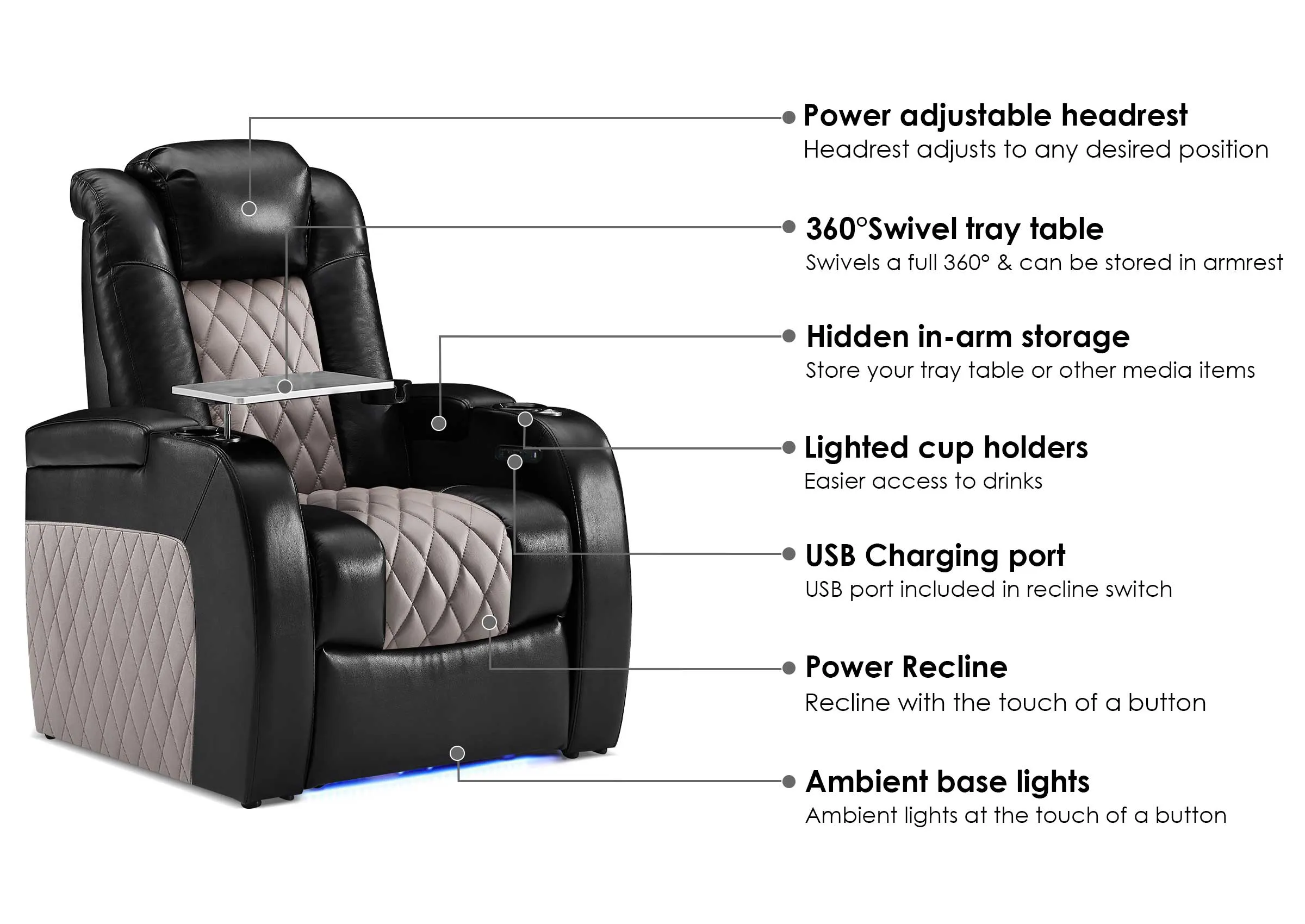 Weilianda Luxury Series Custom Home Theater Seating